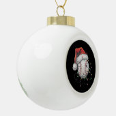Kersthonkbalspeler voor kerstmis in Santa Sports Keramische Bal Ornament (Links)