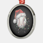 Kersthonkbalspeler voor kerstmis in Santa Sports Metalen Ornament (Links)