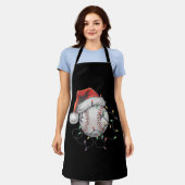 Kersthonkbalspeler voor kerstmis in Santa Sports Schort (Gedragen)