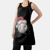 Kersthonkbalspeler voor kerstmis in Santa Sports Schort (Insitu)