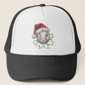 Kersthonkbalspeler voor kerstmis in Santa Sports Trucker Pet (Voorkant)