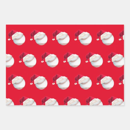 Kersthonkbalsport Santa Holiday Set Inpakpapier Vel (Voorkant)