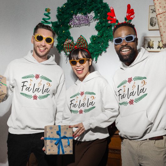 Kersthoodie - Fa la la la la la Hoodie