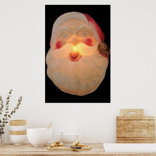  kersthoofd aangestoken poster (Keuken)