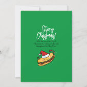 kersthotdog cartoon kaart (Achterkant)