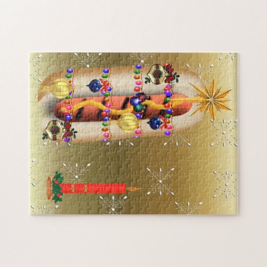 Kersthotdog Legpuzzel (Horizontaal)