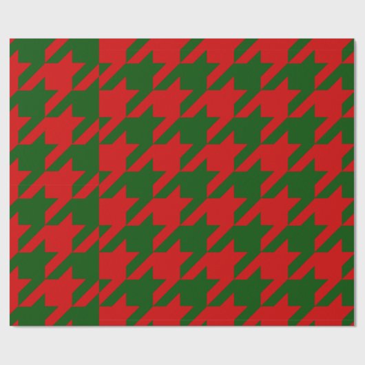 kersthoundstooth cadeaupapier (Vlak)