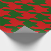 kersthoundstooth cadeaupapier (Hoek)