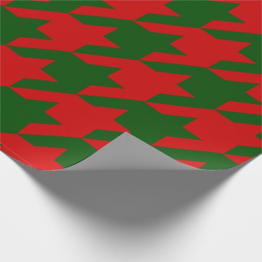 kersthoundstooth cadeaupapier (Hoek)