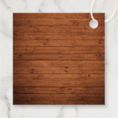 Kersthout  rood handvest voor penseelscript bedankjes labels (Achterkant)