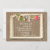 Kersthout Rustige fotokaart Feestdagenkaart (Achterkant)