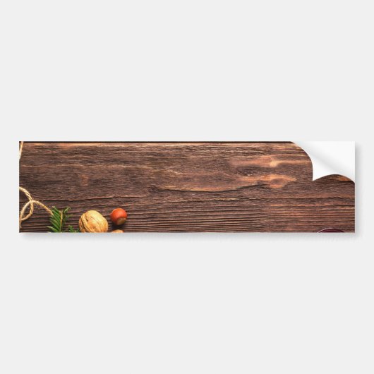 Kersthout Scene Bumpersticker (Voorkant)