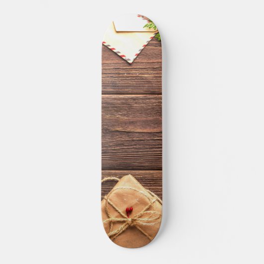 Kersthout Scene Persoonlijk Skateboard (Voorkant)