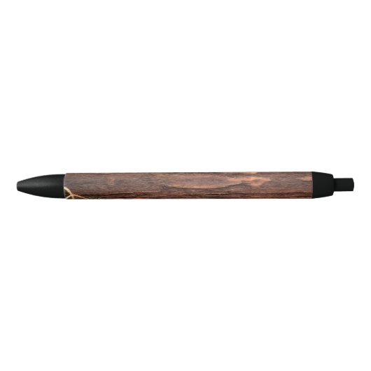 Kersthout Scene Zwarte Inkt Pen (Voorkant)
