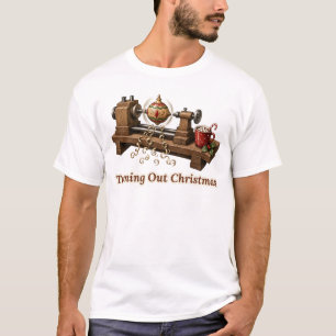 Kersthoutdraaier maken t-shirt