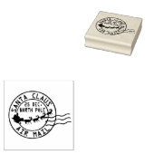 Kersthouten rubberstempel - Santa Claus (Gestempeld)