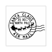 Kersthouten rubberstempel - Santa Claus (Afrduk)
