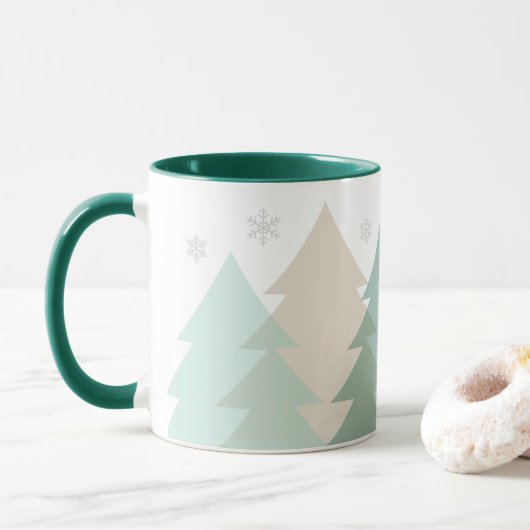 Kersthoutlanden koffiemok mok (Met donut)