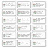 Kersthuis 18 Individuele naam Adressen Sticker (Voorkant)