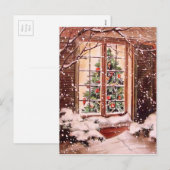  kersthuis feestdagenkaart (Voorkant / Achterkant)