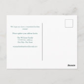 Kersthuis feestelijk nieuw adres Beweging Briefkaart (Achterkant)