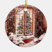  kersthuis keramisch ornament (Voorkant)