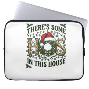 Kersthuis Kerstkrans Kerstmannenhoed Lichtjes Laptop Sleeve