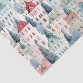 Kersthuis Naadloos Patroon Tissuepapier (Detail)