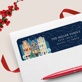 Kersthuis sneeuwvakantieadres terugkeringsadres etiket