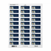 Kersthuis sneeuwvakantieadres terugkeringsadres etiket (Full Sheet)