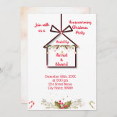 Kersthuis Verwarming Feest Uitnodiging (Voorkant / Achterkant)