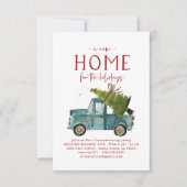 Kersthuis-verwarmingsfeest uitnodiging (Voorkant)