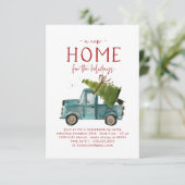 Kersthuis-verwarmingsfeest uitnodiging (Staand voorkant)