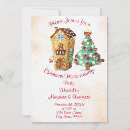 Kersthuis Verwarmingsfeest Uitnodiging