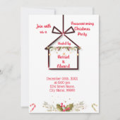 Kersthuis Verwarmingsfeest Uitnodiging (Voorkant)