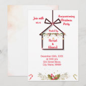 Kersthuis Verwarmingsfeest Uitnodiging (Voorkant / Achterkant)