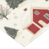 Kersthuis Winter Landschap Boerderij Tafelkleed (Gekanteld)