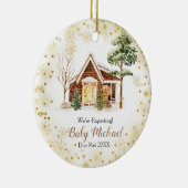 Kersthuisdecor We verwachten ouders Keramisch Ornament (Rechts)