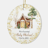 Kersthuisdecor We verwachten ouders Keramisch Ornament (Links)