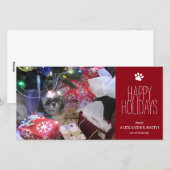 Kersthuisdier 8"x 4"Fotokaart Feestdagenkaart (Voorkant / Achterkant)