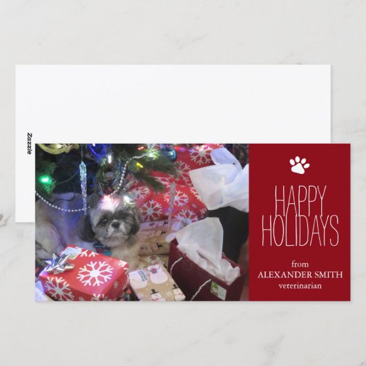 Kersthuisdier 8"x 4"Fotokaart Feestdagenkaart (Voorkant / Achterkant)