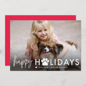 Kersthuisdieren BEWERKBARE KLEUR Kerstkaarten voor Feestdagenkaart (Voorkant / Achterkant)