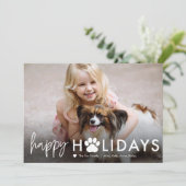 Kersthuisdieren BEWERKBARE KLEUR Kerstkaarten voor Feestdagenkaart (Staand voorkant)