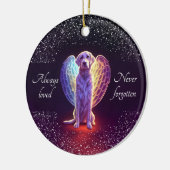 Kersthuisdierfoto-herdenking Hond Engelenvleugels Keramisch Ornament (Links)