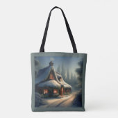 Kersthuisje 3 tote bag (Achterkant)