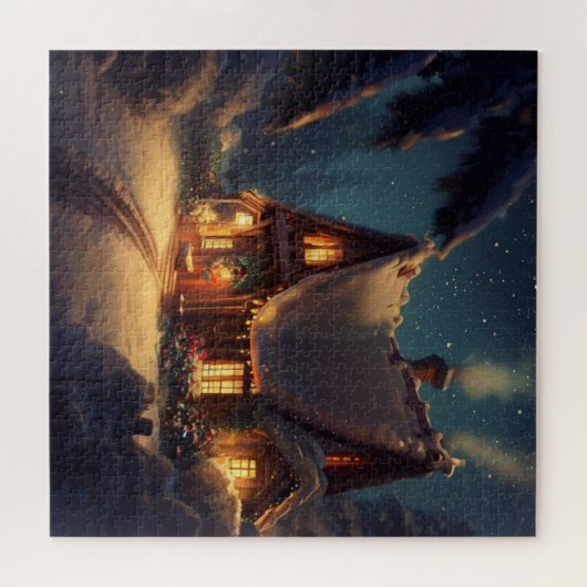 Kersthuisje (4) legpuzzel (Horizontaal)