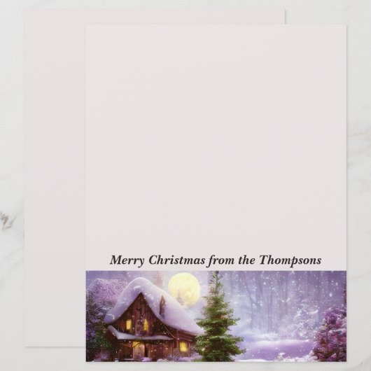 Kersthuisje in de winter (Voorkant / Achterkant)