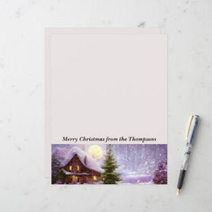 Kersthuisje in de winter