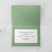 Kersthuisje met krans feestdagen kaart (Binnen)