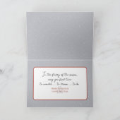 Kersthuisje met sneeuwvlokken feestdagen kaart (Binnen)